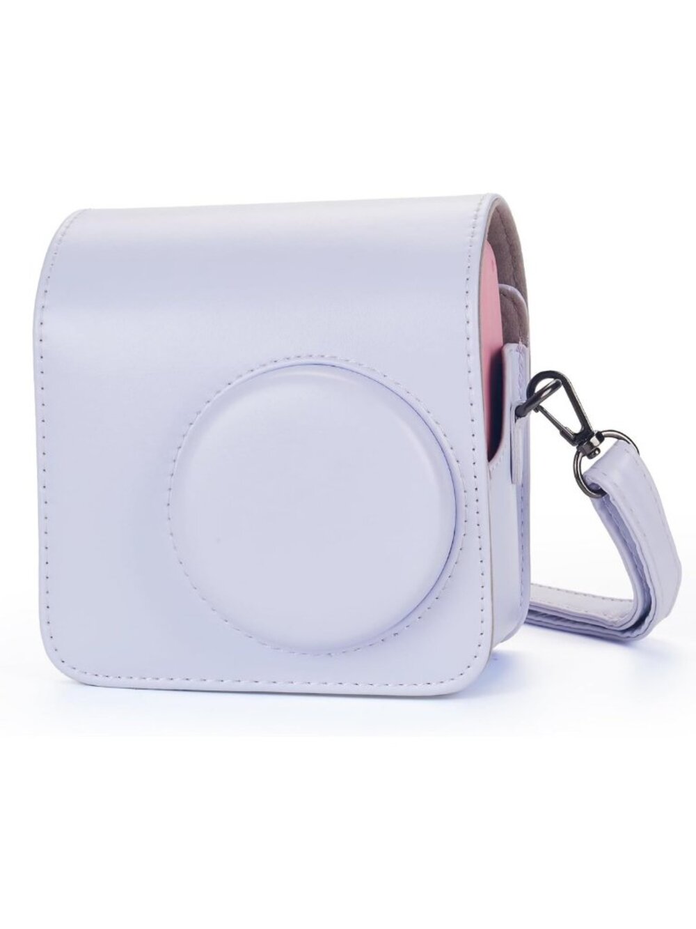 Mini Instant Camera Case - PU Leather Cover with Pocket & Adjustable Strap